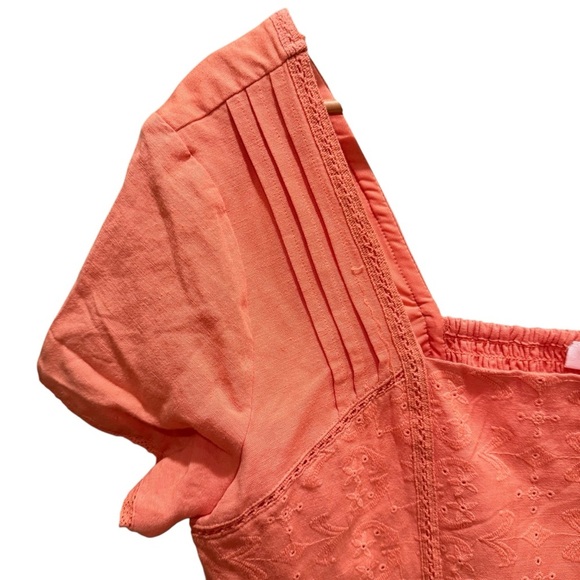 NWT Midnight Sky Semi Cropped Linen Blend Detail And Stretch In Back Size XL - Picture 3 of 8